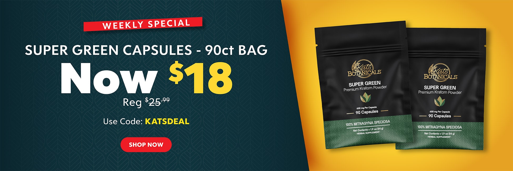 Super Green Capsules 90ct Sale - Kats Botanicals
