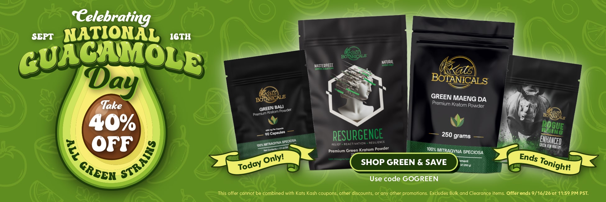 Green Vein Kratom Sale - Kats Botanicals