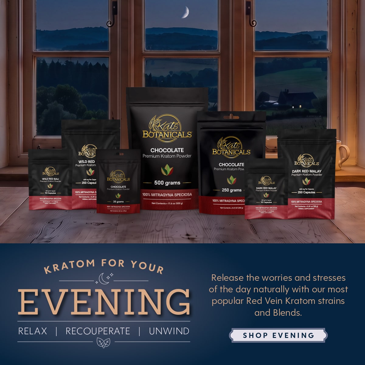 Kratom for Evening - Kats Botanicals