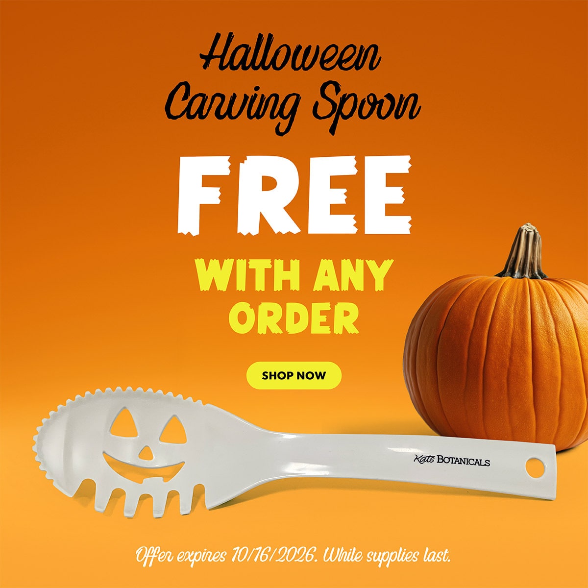 Halloween Carving Spoon Free - Kats Botanicals