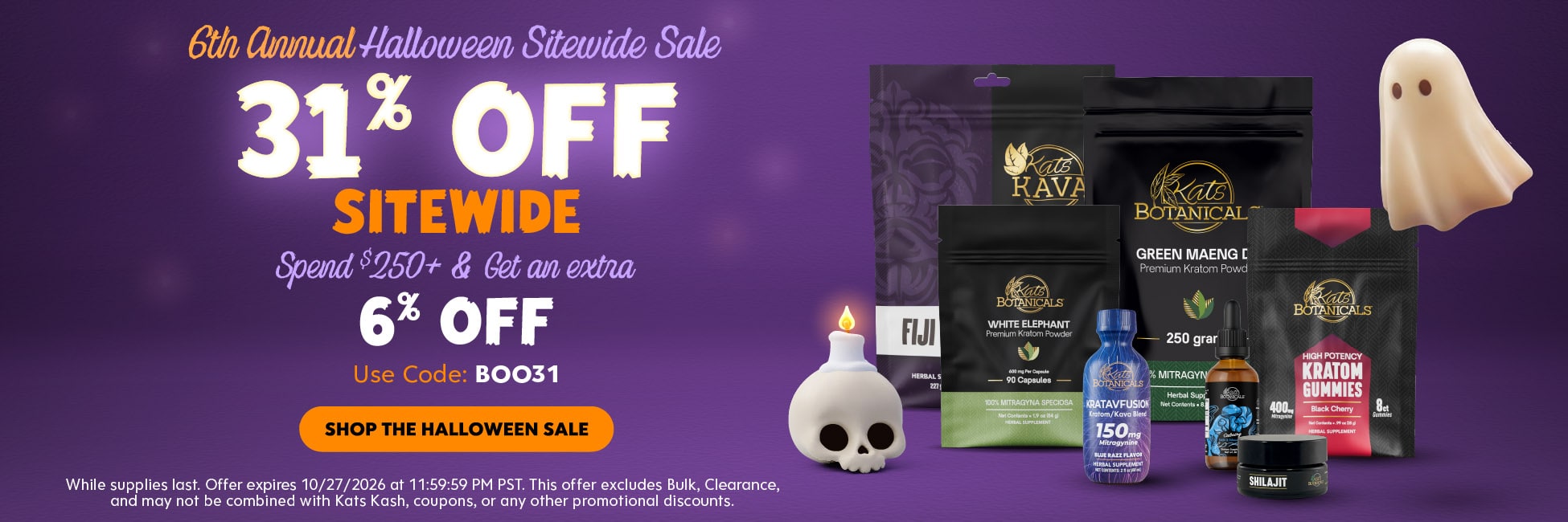 31% Off Sitewide Halloween Sale - Kats Botanicals