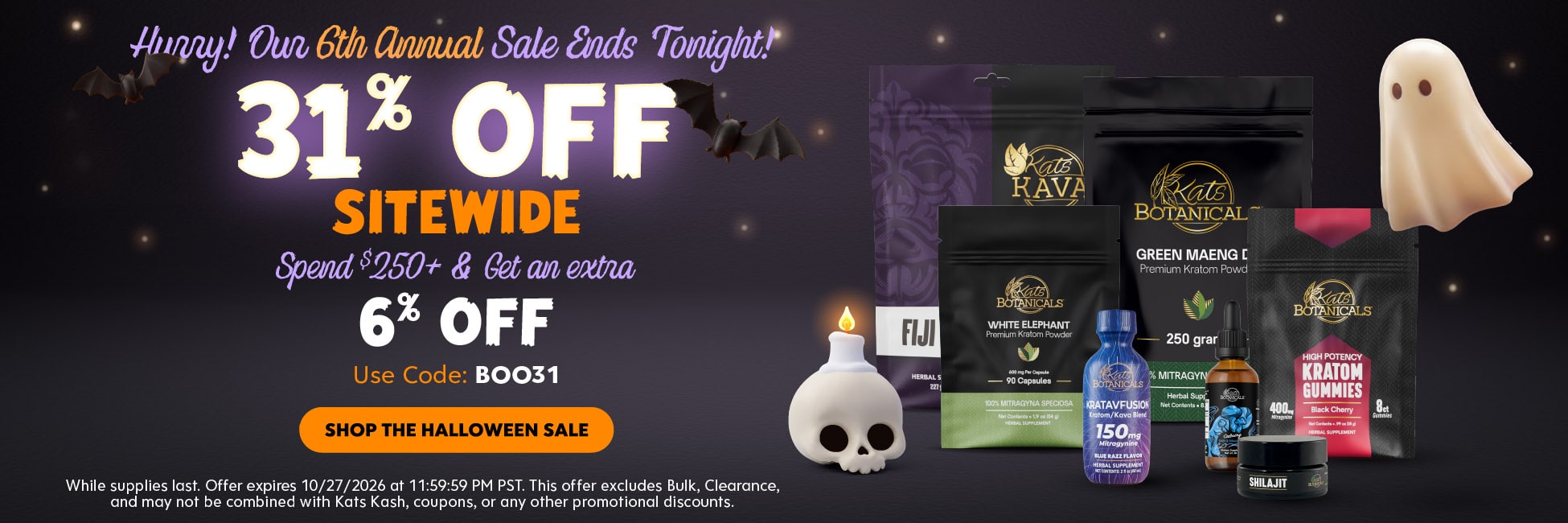 31% Off Sitewide Halloween Sale - Kats Botanicals
