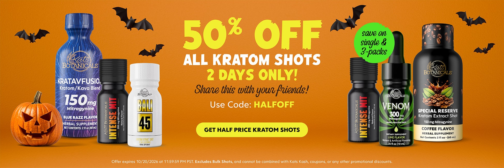 50% Off Kratom Shots - Kats Botanicals